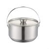 Helilyco 4 L Stainless Steel Camping Pot with Lid and Handle view 2