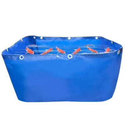 Luyckfrazy PVC Canvas Fish Pond, Foldable Above-Ground Fish Tank, 6 x 2 x 1.0 m