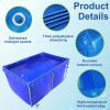 Luyckfrazy Rectangular Canvas Fish Pond, Waterproof Tarpaulin Water Storage Tank, 6 x 4 x 1.2 m view 2