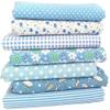 Cotton Fabric Squares for Quilting and DIY Projects, 25 x 25 cm, Natural Fiber (Blue) view 1