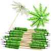 Qomcsrl Green Coconut Toothpick Paper Umbrellas view 1