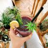 Qomcsrl Green Coconut Toothpick Paper Umbrellas view 2