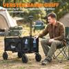 Outsunny Folding Hand Wagon with Drink Holders, 80 kg, Black view 4