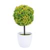Zerodeko Yellow Plastic Artificial Plant Ball for Home and Office Decor view 1