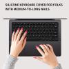 Silicone Keyboard Cover for Long Nails, Black view 2