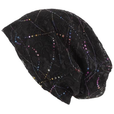 DEEPCRAFF Breathable Cotton Chemotherapy Turban Cap for Women, Black