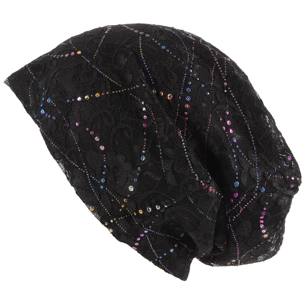 DEEPCRAFF Breathable Cotton Chemotherapy Turban Cap for Women, Black