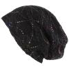 DEEPCRAFF Breathable Cotton Chemotherapy Turban Cap for Women, Black view 1