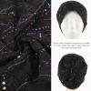 DEEPCRAFF Breathable Cotton Chemotherapy Turban Cap for Women, Black view 3