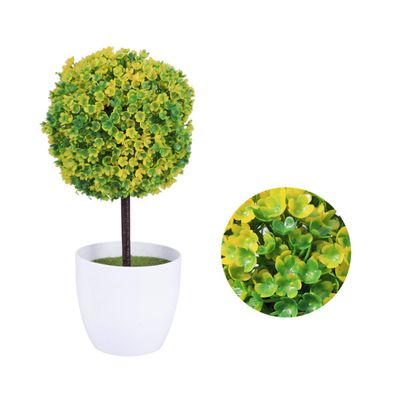 jojofuny Decorative Yellow Artificial Plant Ball, Plastic