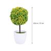 jojofuny Decorative Yellow Artificial Plant Ball, Plastic view 2