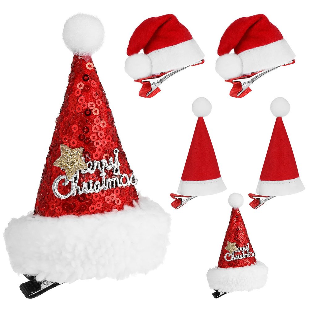Fabric Christmas Hair Clips for Babies and Young Girls