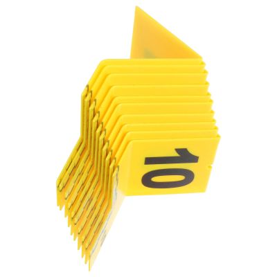 CALLARON Plastic Evidence Markers, Set of 10, Yellow Crime Scene Markers