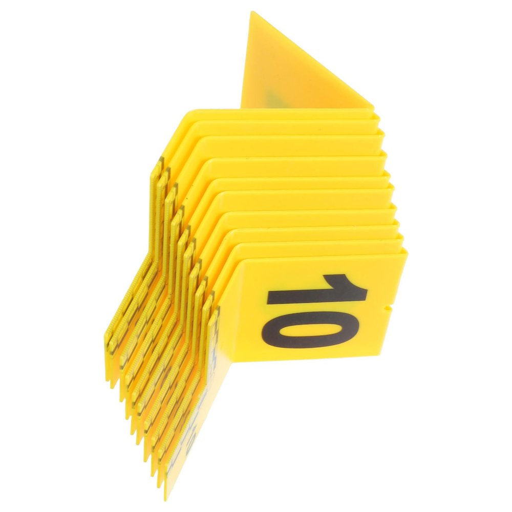 CALLARON Plastic Evidence Markers, Set of 10, Yellow Crime Scene Markers