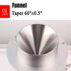 Stainless Steel Angle of Repose Tester, 60° Funnel Cone, 5 mm Outlet, 7.5 × 10 cm view 2