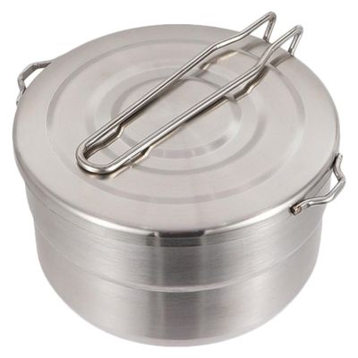 CHILDWEET Stainless Steel Collapsible Camping Cooking Pot for Hiking and Picnics