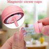 Straw Lid Cover | 4X Magnetic Straw Caps for Cups view 2