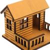 DRESSOOS Tiny Wooden Treehouse with Ladder for Bonsai and Fairy Gardens view 3