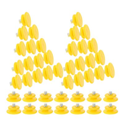 SWOOMEY 50-Piece Winter Ice Cleats for Shoes, Stainless Steel Spikes, Yellow Anti-Slip Shoe Crampons for Snow and Ice