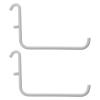 HOMOCONO 2-Piece White Iron Pegboard Hooks for Space-Saving Tool Storage and Retail Displays view 1