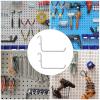 HOMOCONO 2-Piece White Iron Pegboard Hooks for Space-Saving Tool Storage and Retail Displays view 3