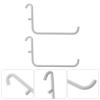HOMOCONO 2-Piece White Iron Pegboard Hooks for Space-Saving Tool Storage and Retail Displays view 4