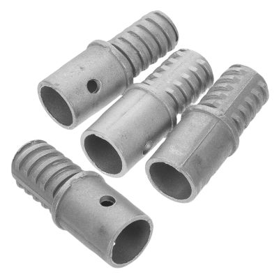 minkissy 4-Piece Metal Cleaning Rod Adapters, 19 mm Threaded Connection with Flexible Telescopic Extension