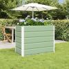 Homogen Pastel Green Planter Box, Galvanized Steel, 100 x 50 x 77 cm, Weather-Resistant, with Drainage view 1