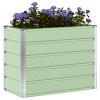 Homogen Pastel Green Planter Box, Galvanized Steel, 100 x 50 x 77 cm, Weather-Resistant, with Drainage view 2