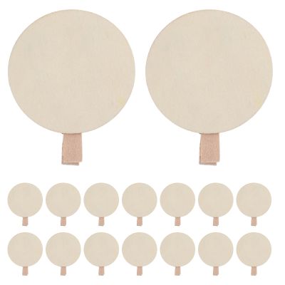 HOMOCONO 50 Round Photo Clips with Rustic Charm for DIY Crafts and Travel