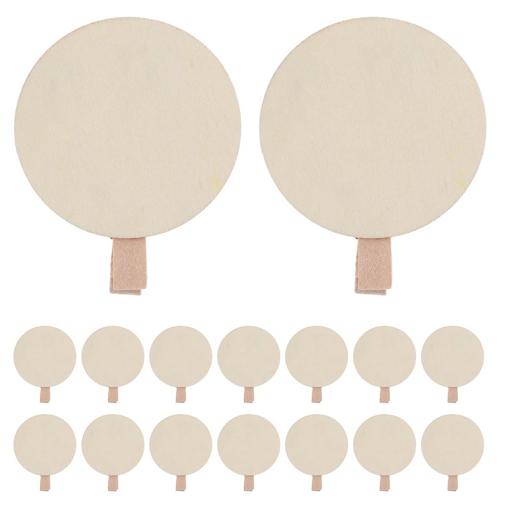 HOMOCONO 50 Round Photo Clips with Rustic Charm for DIY Crafts and Travel