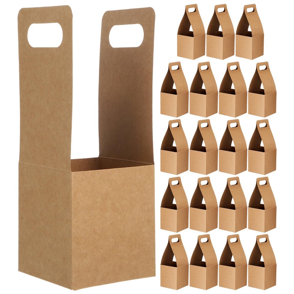 FRCOLOR 20-Piece Portable Foldable Drink Carrier with Handle