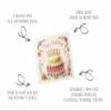 Edition Seidel Premium Square Birthday Greeting Card with Envelope, “Happy Birthday” for Woman, Girlfriend, or Mom, Birthday Cake and Flowers (GQ578 SW026) view 3