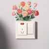 WheatThrive Switch Stickers, Removable, Waterproof, PVC, Rose Design, 2 Pack, Pink view 2