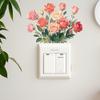WheatThrive Switch Stickers, Removable, Waterproof, PVC, Rose Design, 2 Pack, Pink view 3