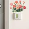 WheatThrive Switch Stickers, Removable, Waterproof, PVC, Rose Design, 2 Pack, Pink view 4