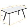 LEWE Dining Set, 160 x 80 cm Wooden Dining Table with 4 360° Swivel Chairs view 3