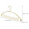 INOOMP 5-Pack Aluminum Alloy Scarf Hangers with Multiple Slots, Space-Saving Closet Organizer for Ties and Belts, Gold-Tone view 2