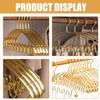 INOOMP 5-Pack Aluminum Alloy Scarf Hangers with Multiple Slots, Space-Saving Closet Organizer for Ties and Belts, Gold-Tone view 4