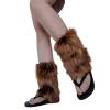 Tsophreniq Fuzzy Faux Fur Leg Warmers, Boot Cuffs, 1 Pair, Y2K view 1