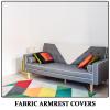 Ciieeo 2-Piece Khaki Sofa Armrest Covers view 3