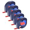 NineLeaf Compatible Label Tape for Dymo LetraTag, Black on Red, 12 mm x 4 m, 5-Pack view 1