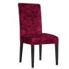 QXBFNDC Velvet Chair Cover, Universal Stretch Protector, Elastic Seat Cover for Restaurant, Banquet, Hotel (Red Wine) view 1