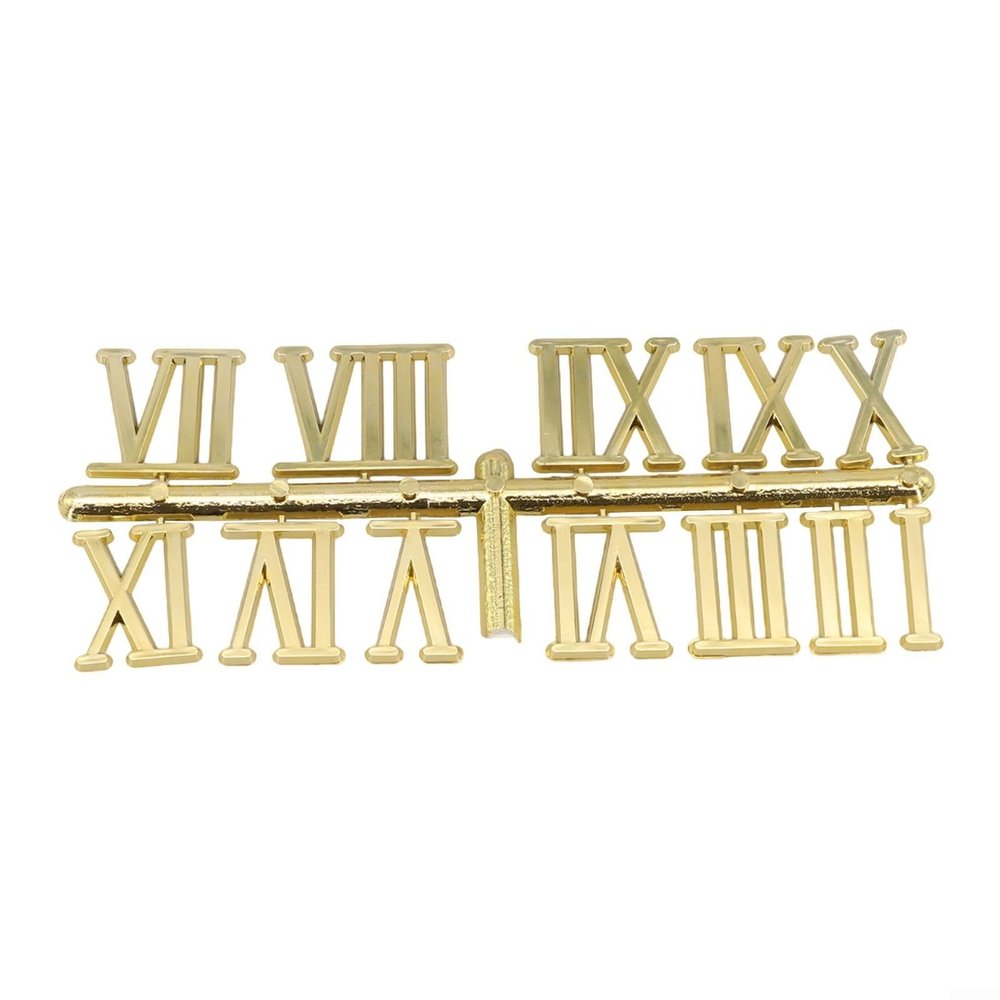 Quartz Clock Hand Replacement with DIY Roman and Arabic Numerals (Gold Roman)
