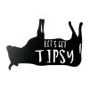 Fyrdyn Wooden Upside Down Cow Ornament view 1