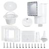 Above-Ground Pool Skimmer Kit SP1091LX Replacement with Front Plate, Weir and Basket, White view 1