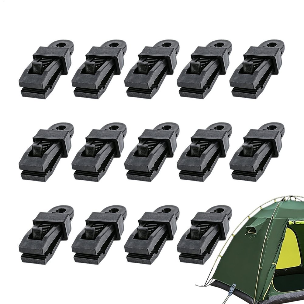 Heavy-Duty Tarp Clips, 15-Pack, with Strong Locking Handles