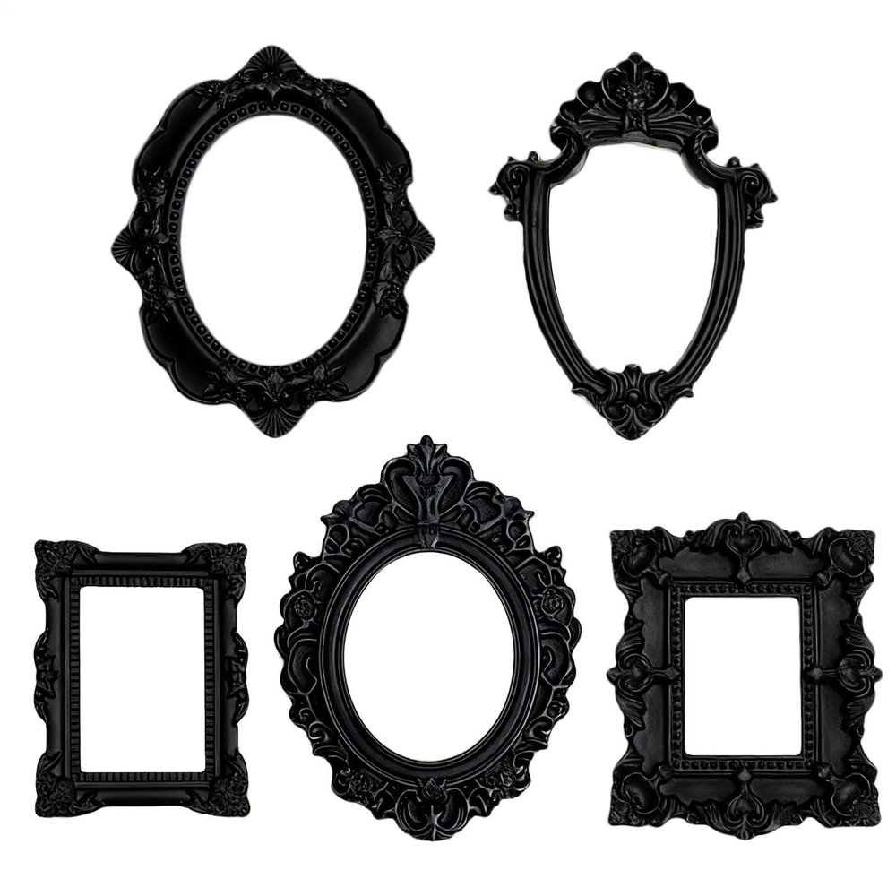 Miniature Vintage Photo Frames | Set of 5 Resin Frames