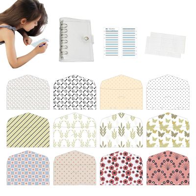 Money Envelope Binder, 12-Piece A6 Budget Storage Kit