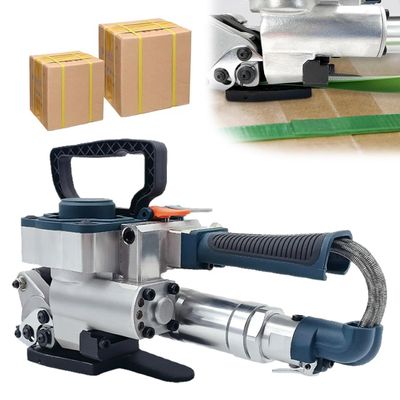 Pneumatic Handheld Strapping Tool, 3,500 N, Aluminum, for Wood, Metal & Chemical Packaging